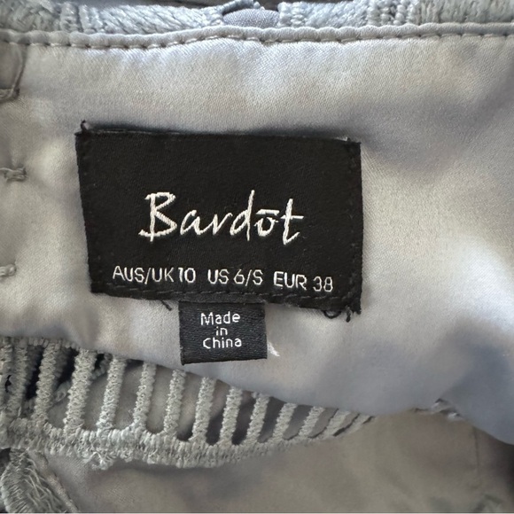 Bardot Dusty Blue Botanical Lace Midi Dress size Small - Picture 12 of 14